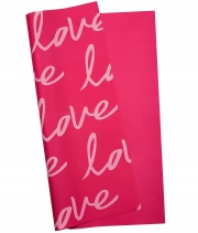 Изображение товара Плівка для квітів Big LOVE рожева Барбі у листах